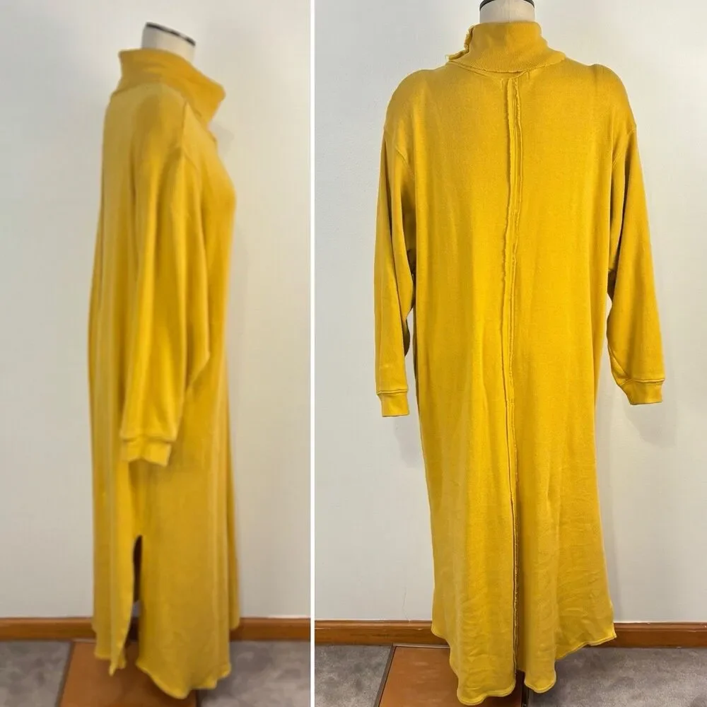 FP Beach Free People Womens L Georgie Midi Sweater Dress Oversized Lounge Boho